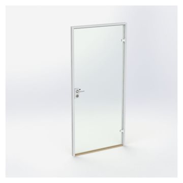 Glasdörr - Vit - M10: 990 x 2090 mm